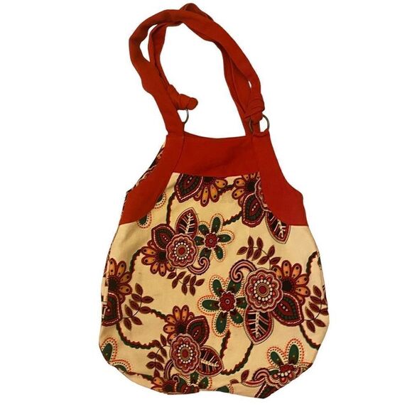 No Brand Handbags - Floral Cotton Canvas‎ Shoulder Bag